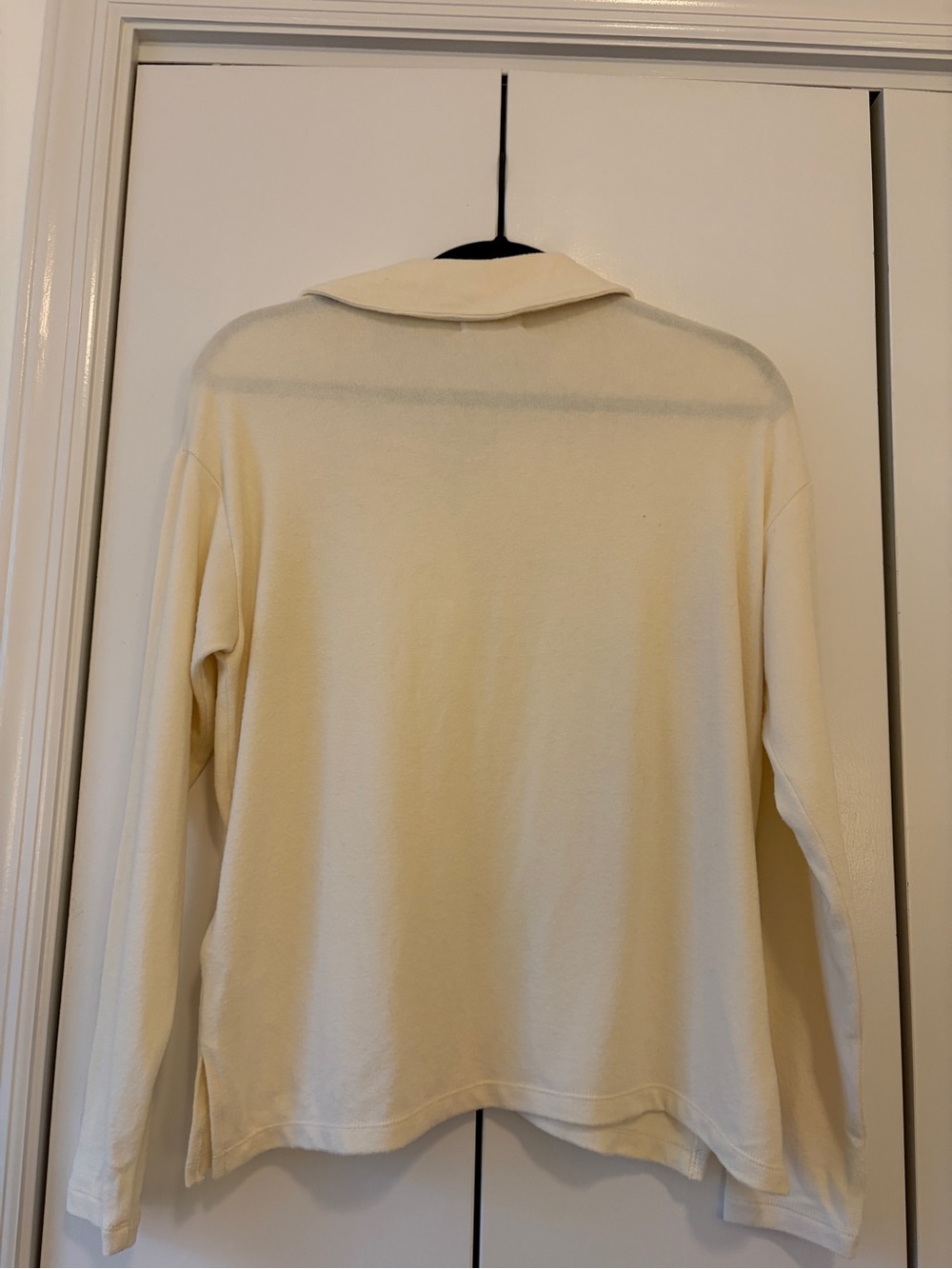 Madewell Cream Long Sleeve Polo Sweater Size Small - Picture 4 of 5